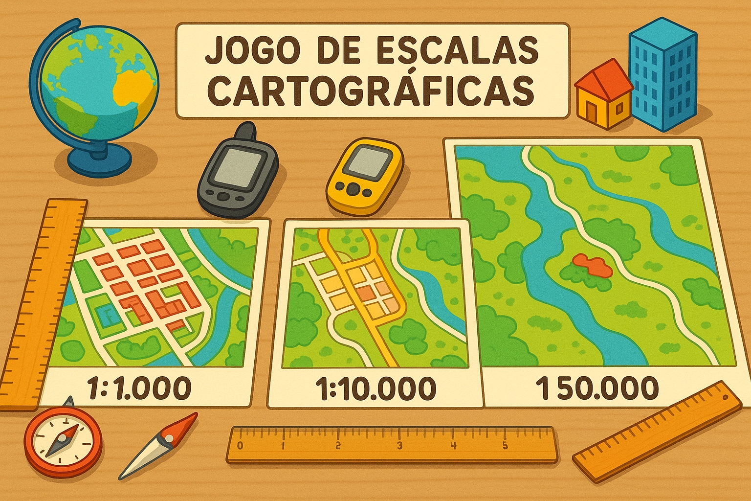Jogo de Escalas Cartográficas